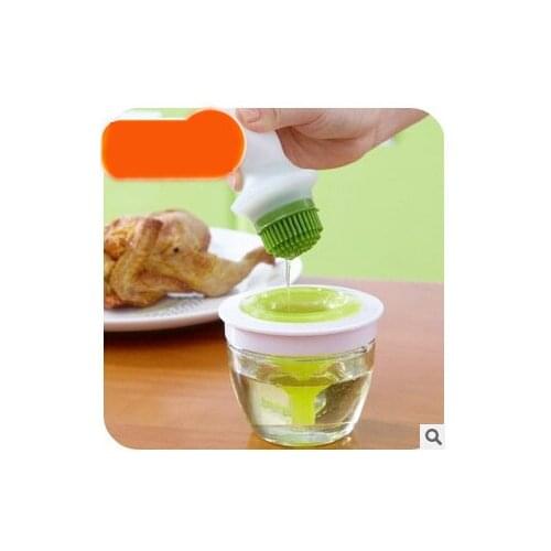 BBQ Silicone Brush Oil Bottle Kit Oil Bottle Kitchenware Basting Brushes Tools