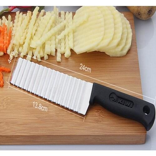 Potato French Fry Cutter Stainless Steel Serrated Blade Slicing vegetable Fruits slicer Wave Knife Chopper Wave cutting Tools