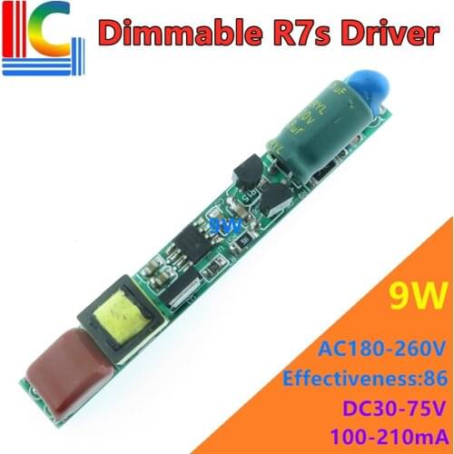 R7s LED Lamps 5W 9W 12W 15W 18W Triac dimmable Driver 100mA 210mA DC30-75V Power Supply 220V Lighting Transformer for LED Tube