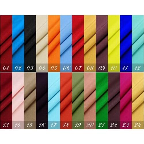 LEO&LIN Super quality orange blue green rose red soil yellow 100% silk crepe fabric high-grade cheongsam shirt dress (1 meter)