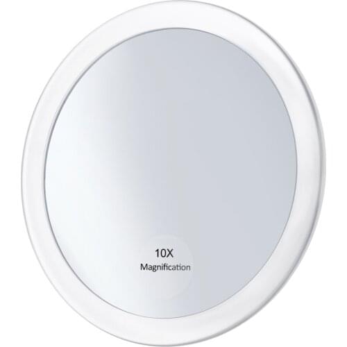 10x Magnifying Mirror Make Up Mirror Folding Pocket Cosmetic Mirror Magnification Compact Mirror with 3 Suction Cups 5.9 Inch A3