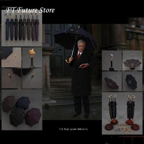 1/6 S01-S08 High Grade Umbrella with Long Umbrella Handle Model for 12'' Action Figure Body Solider Figure Scene Accessories