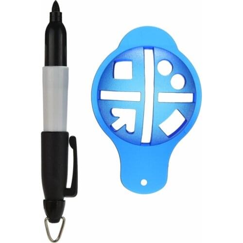 1Set Golf Ball Liner Template Drawing Marking Spot Liner Alignment Putting Tool With Marker Pens