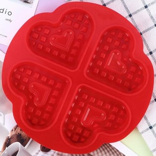1pcs Kitchen Waffle Mold Non-stick Cake Mould Makers Kitchen Silicone Waffle Bakeware
