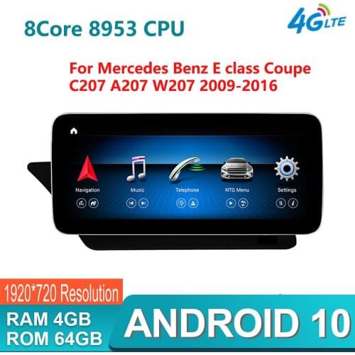10.25" IPS Android 10.0 4+64G Car radio DVD multimedia GPS Navigation For Mercedes Benz E Class W212 E200 E230 E260 2009-2016