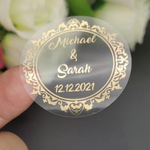 100 Personalized Custom Hennaday Baptism Wedding Engagement Anniversary Party Favors Stickers Labels Rose gold Blue Red