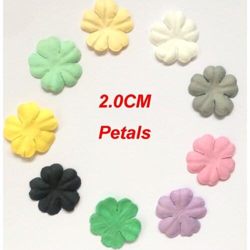 100pcs/lot 2.0cm mini paper flowers for scrapbooking-mini petals paper