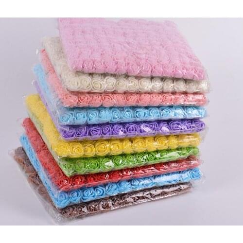 144Pieces christmas decorative flower wreath PE teddy bear of roses wedding scrapbook artificial flowers home decor fake flowers