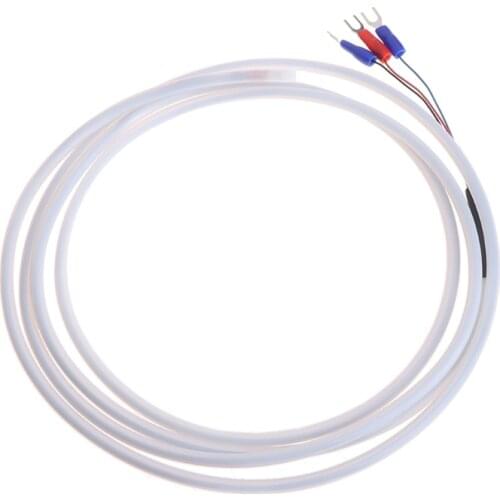 2M PTFE PT100 RTD 3 Wire Temperature Sensor Oil Waterproof Anti-corrosion