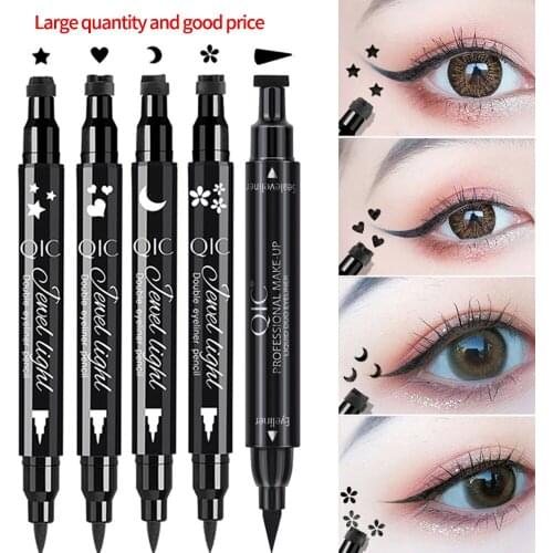 2 In1 Eyeliner Stamp Liquid Eyeliner Pencil Makeup Stamps Seal Pen Stamp Eye liner Pencil Waterproof Quick Dry TSLM1