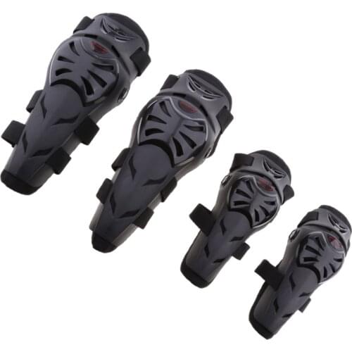4Pcs Motorcycle Knee Elbow Protector Motocross Racing Knee Shin Guard Pads Protective Gear for Adults