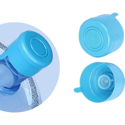 5Pcs Water Bottle Snap On Lids Non Spill Reusable Water Bottle Caps Replacemet Peel Off Tops for 55mm 3 and 5 Gallon Water Jugs
