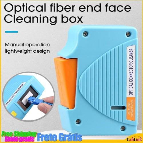 AUA-550 COMPTYCO Blue Box Optical Fiber end face cleaning box Ftth fiber wiping tool pigtail cleaner cassette fiber Tools