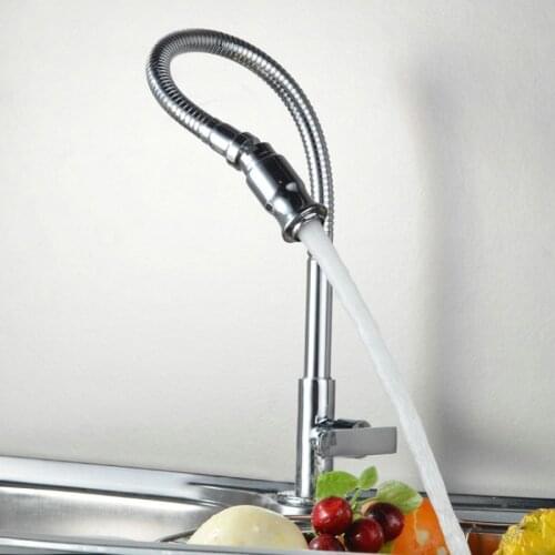 Free shipping BECOLA New Style 360 Rotation Single Holder Single Hole Faucet Chrome Water Power Kitchen Cold Tap BR-9103