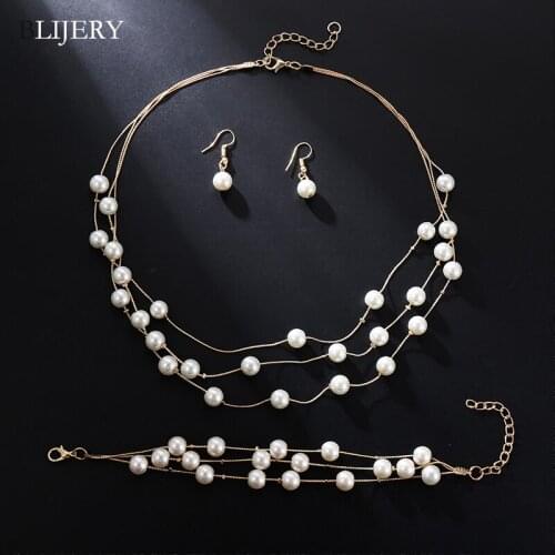 Женские ожерелья из жемчуга BLIJERY China At AliExpress