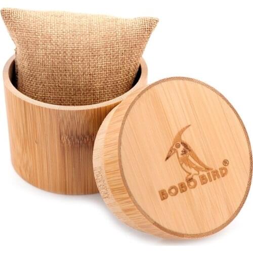 BOBO BIRD Watches Bamboo Case Watches Cases Wooden Gifts Round Boxes Jewelry Boxes Gift Customized Dropshipping
