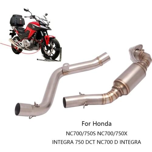 For Honda NC700/750S NC700/750X NC700D INTEGRA Exhaust Pipe Motorcycle Header Collector Slip On Stock Mufflers Stainless Steel