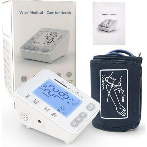 Arm Type Electronic Tonometer Sphygmomanometer Blood Pressure Monitor Cuff Kit Digital BP Meter with Large Display