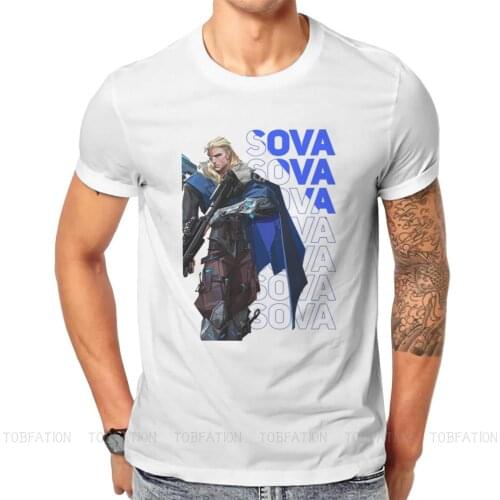 VALORANT Game Sova T Shirt Classic Grunge High Quality Tshirt Loose Crewneck Men Tshirts