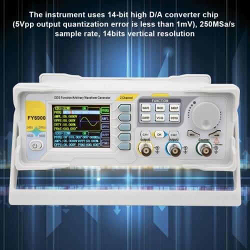 Signal Generator FY6900 Sine 0-20 MHZ 2.4in TFT Screen Multi-Functional Digital Signal Generator Frequency Generator