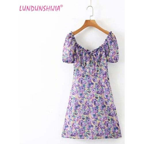 LUNDUNSHIJIA Summer Short Sleeve Dresses