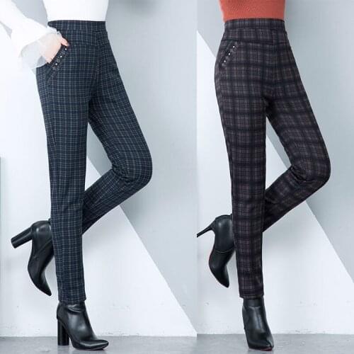 Luyaoskyen Women's Plaid Trousers