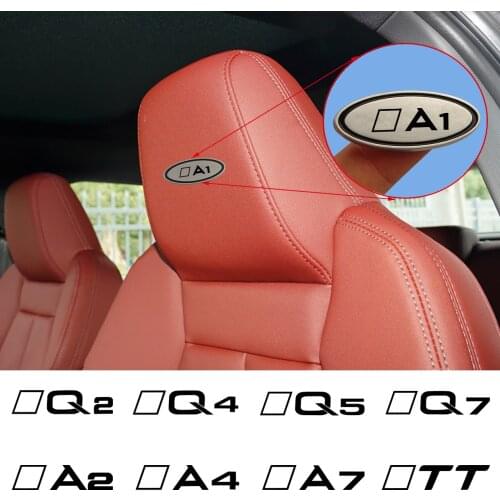 Fashion Car Chair Seat Badge Label metal Sticker For Audi A4 A6 A5 S3 S4 S5 S6 S8 Q3 Q5 Q7 RS3 RS4 b6 b7 b9 8p RS6 Accessories
