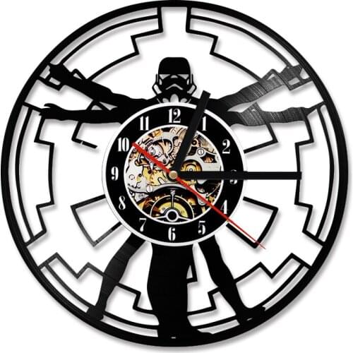 Fashion Creative Clock CD Vinyl Record Wall Clock Film Theme Home Decor 3D Hanging Watches Duvar Saat Home Decoracion