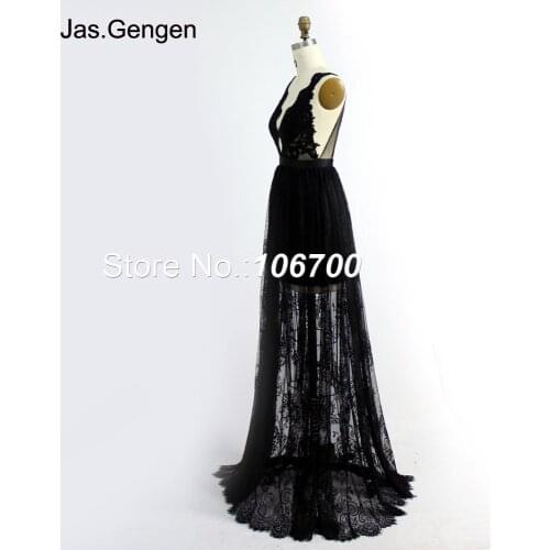 Fashion Lace Applique Wedding Dresses V Neck Sheer Tulle Layered Lace Bridal Bridesmaids Dress