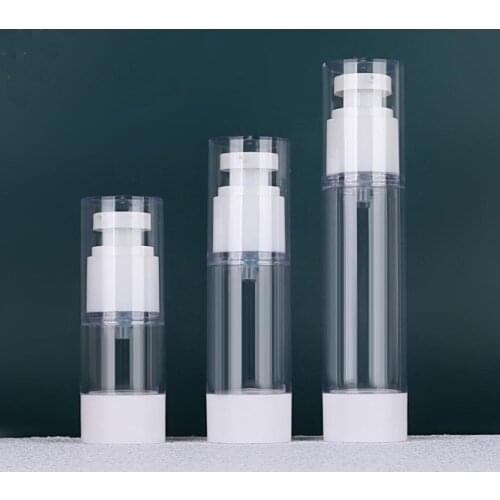 50ml plastic airless pump bottle for lotion emulsion serum liquid foundation whitening essence recovery complex cosmetic packing