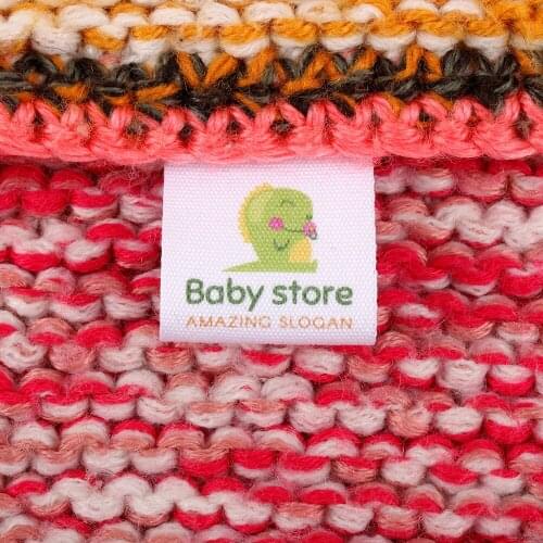 Custom Sewing Labels, Personalized Brand , Organic Cotton Ribbon Labels, children, Business Name (MD2023)