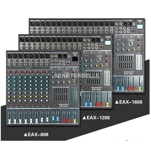 Professional Mixing Console HIFI Audio Equalizer 8 /12/16-ways KTV / Stage / Perform /Meeting / Party Mixer