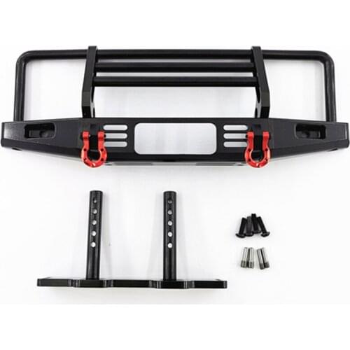 RCTOYFUN 1× Black High Quality Metal Front Bumper DIY Upgrade Appearance Accessory For 1:10 RC Crawler TRX4 SCX10 Ⅲ 90046 90047