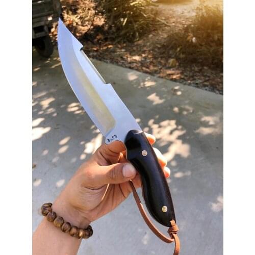 DC53 outdoor self-defend fixed blade knife jungle hunting knife outdoor sharp tactical straight knife + leather cover TOOLS
