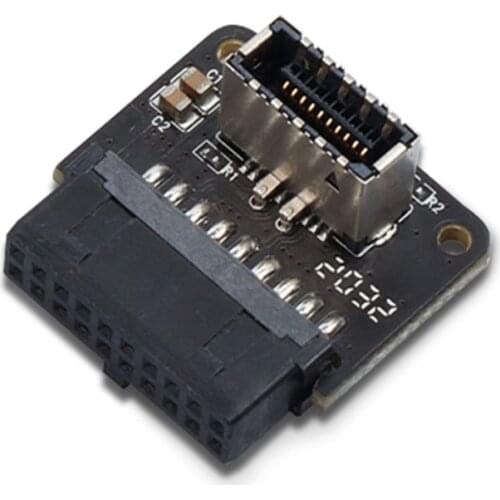 Vertical Type C USB 3.0 Front Panel Socket 19Pin to Type-E USB 3.1 3.2 20Pin Header Adapter