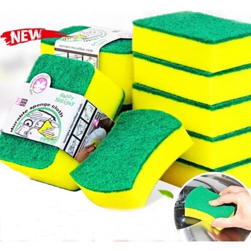 Wonderlife High Density Sponge Kitchen Cleaning Washing Towels Wiping Rags Sponge Scouring Pad Microfiber Dish Cleaning Cloth