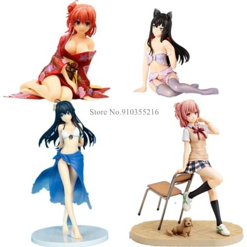 Yuigahama Yui Sitting with Chair School Girl Action Figure Model Anime My Teen Romantic Comedy SNAFU PVC Model Figure Toy