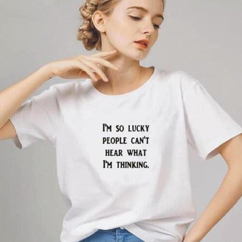 Harajuku Funny T Shirts Women Summer Short Sleeve Cotton Tee Shirt Femme Black White Loose Women Tshirt Tops