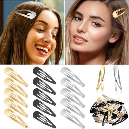 10PCS Simple Gold Silver Black Color Hair Clips Girls Hairpins BB Clips Barrettes Headbands For Women Hairgrips Hair Tool