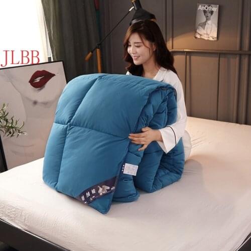 Winter thicken comforter AB side bedding duvet with stuffing patchwork quilt warm bed cover grey bed set 220*240cm soft home bed