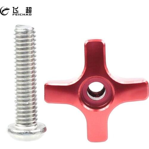 1Pc M12 Thread Stainless Steel & Metal Plum Hand Tighten Screw Clamping Knob Manual Handle Screw for Industry Camera Equipment