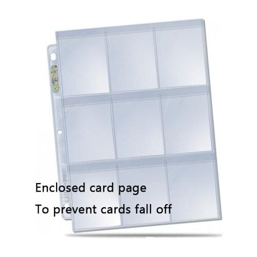 20PCS/LOT Ultra.Pro 9 Close Pockets Card Pages Board Game Cards Holder Barriers For Protector TCG/MGT/PKM/PTCG/Yugioh Album Page