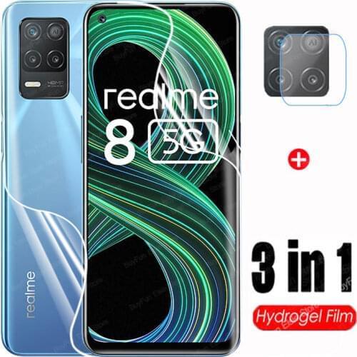 3 in 1 Hydrogel Film For Oppo Realme 8 5G Screen Protector & Camera Lens For Realme 8 Realme8 6.5'' Protective Film Not Glass