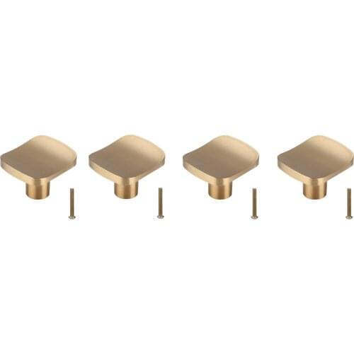 4PCS Gold Brass Cabinet Knobs Dresser Handles Pulls Gold Drawer Knobs For Wardrobe Door Home Provide Decoration