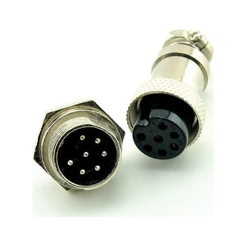 7PIN 16mm GX16-7 core aviation plug cable connector plug + socket 5 pairs