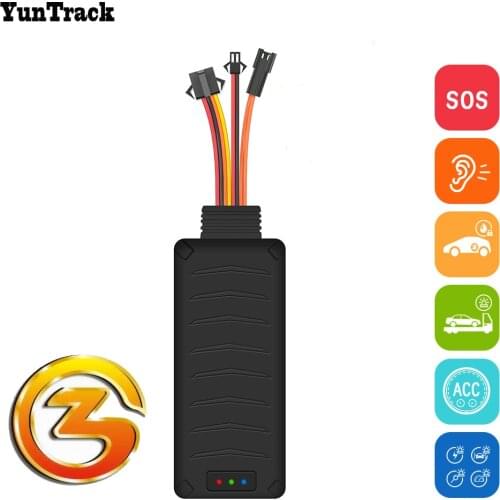 Car 3G GPS Tracker signal upgrade GSM SOS Voice Monitor Cut Off Oil Towed away move ACC status SMS Locator Alarm device Free