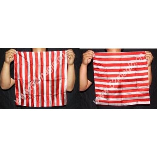 Free Shipping! Stripe Flip(45*45cm) - Silk Magic Trick,Accessories,Fire,Mentalism,Stage,Close Up,Comedy,Magia Toys Classic Magie