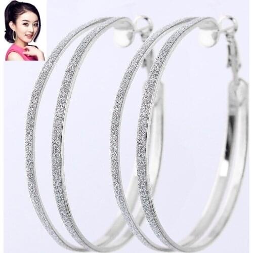 Big Hoop Earrings For Women Bohemia 2 Layered Earring Female Fashion Gold Color Brincos Boucle D'oreille Femme 2020 Orecchini