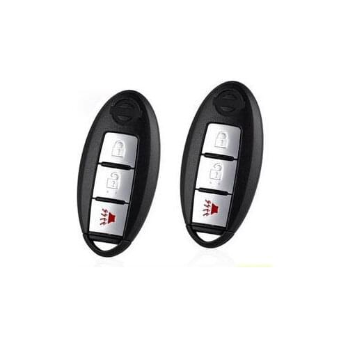 3 Buttons Smart Remote Key Case Shell For Nissan Tiida Sylphy Livina Qashqai Keyless Entry Fob Key Cover(Without Groove)