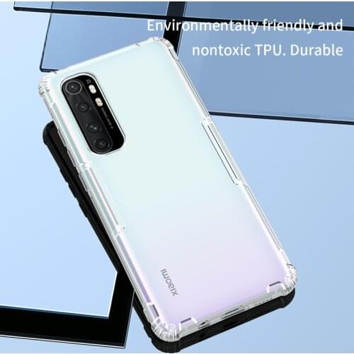 Phone Case For Xiaomi Mi Note 10 Lite NILLKIN Nature TPU Clear Transparent Soft Back Cover Shockproof Case for Mi Note 10 Lite